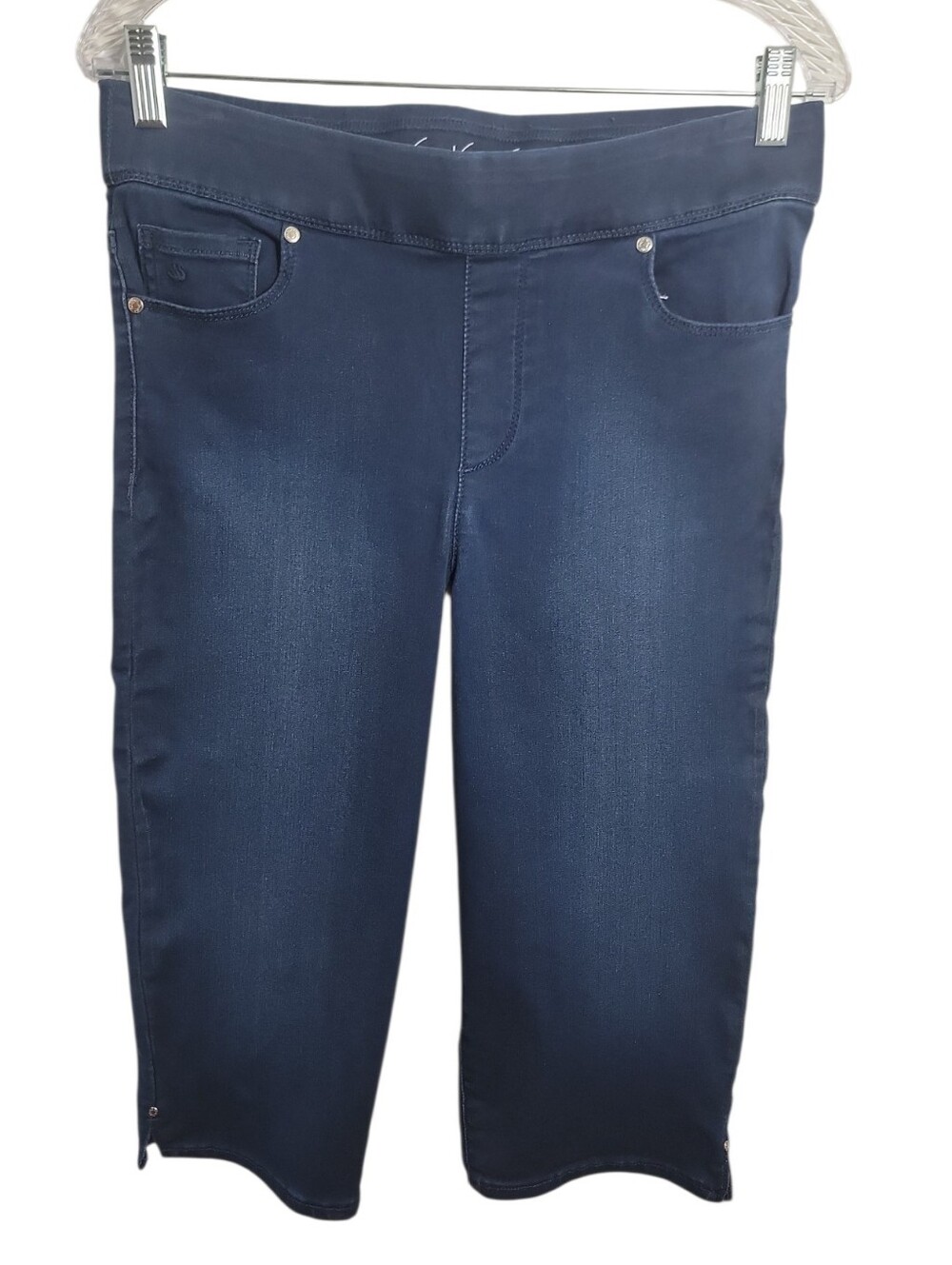 Gloria Vanderbilt women's size 8 pull on capri jeans high waist slimming effect